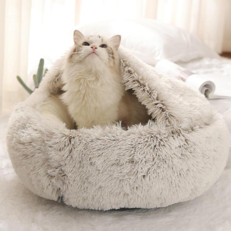 Pet bed for Cats Dogs Soft Nest Kennel Bed Cave House Sleeping Bag Mat Pad Tent Pets Winter Warm Cozy Beds Pet Supplies, Grey 1
Pet bed for Cats Dogs Soft Nest Kennel Bed Cave House Sleeping Bag Mat Pad Tent Pets Winter Warm Cozy Beds Pet Supplies, Grey 1