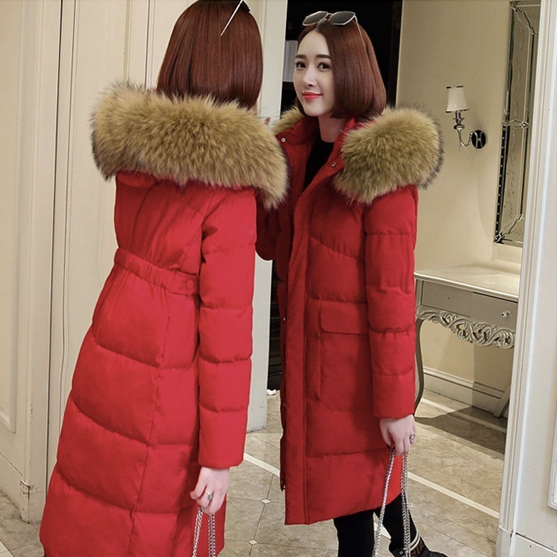 2019 Winter Down Jacket Women Ultra Light Duck Long Sleeve Down Warm Female Coat Female Hat Outwear 80 T200115