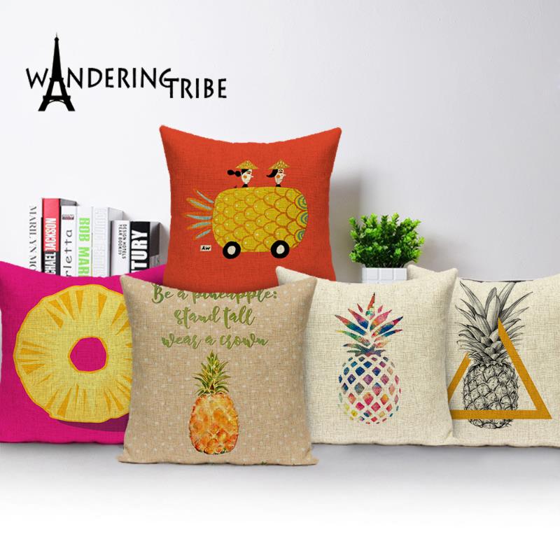 Pineapple Pillow Cover Tropical PlantsCushions Decorative Custom Linen Cover Cushion Botanical Cushion Home Decor Covers, Wt0010-16
Pineapple Pillow Cover Tropical PlantsCushions Decorative Custom Linen Cover Cushion Botanical Cushion Home Decor Covers, Wt0010-16