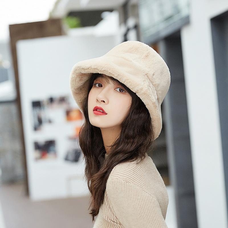 Winter Hat For Women Warm Female Korean Fashion Fisherman Faux Fur Women's Hat Plush Basin Solid Color Japanese Soft
Winter Hat For Women Warm Female Korean Fashion Fisherman Faux Fur Women's Hat Plush Basin Solid Color Japanese Soft