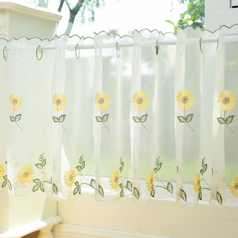 2 pieces a lot transparent Yellow and pink daisy embroidery finished short coffee kitchen curtain half curtains1
2 pieces a lot transparent Yellow and pink daisy embroidery finished short coffee kitchen curtain half curtains1