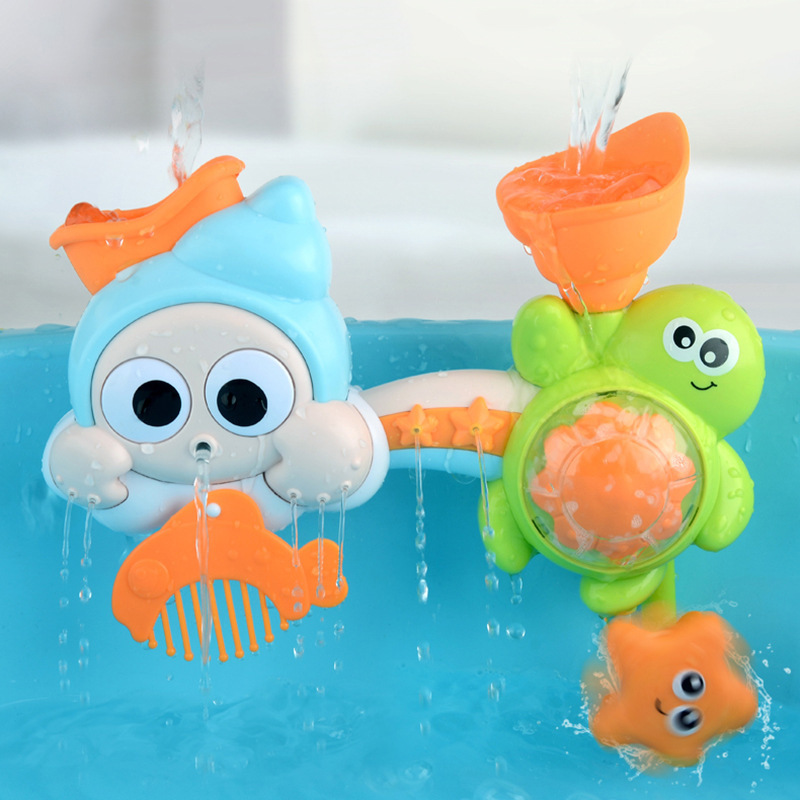 QWZ New DIY Baby Bath Toys Wall Suction Cup Marble Race Run Track Bathroom Bathtub Kids Play Water Games Toy Set for Children LJ201019