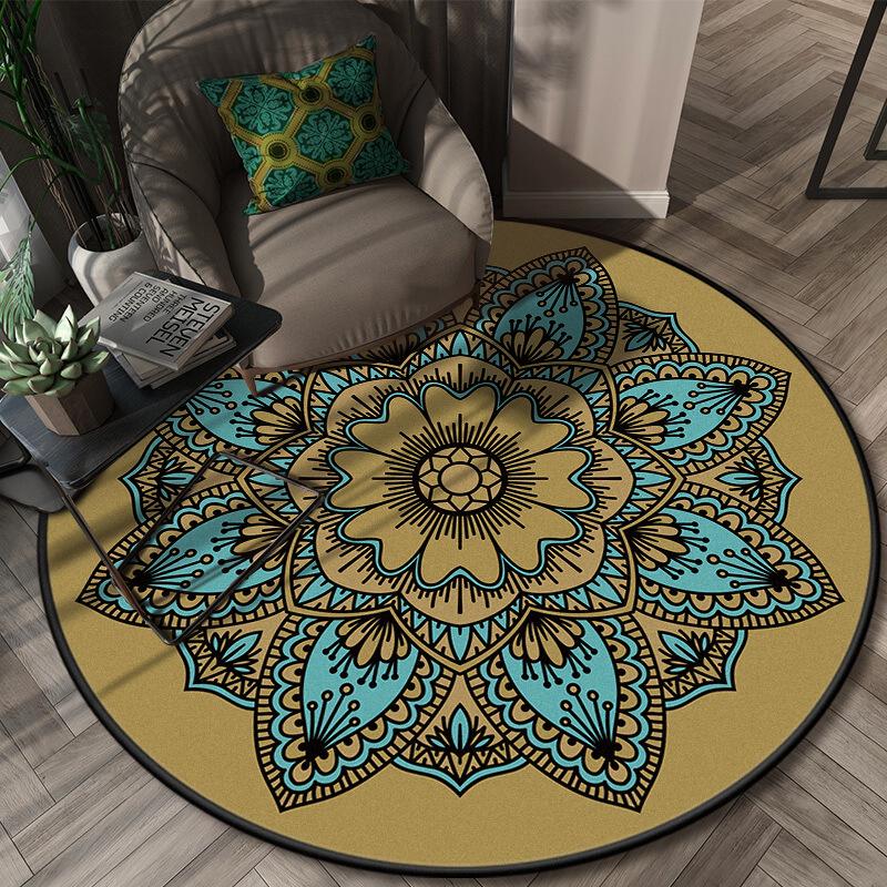 3D Printed Bohemia Lotus Totem Round Carpet For Living Room Wind Balcony Hanging Basket Picnic Large Rug Floor Carpet Tatami Mat, Color3
3D Printed Bohemia Lotus Totem Round Carpet For Living Room Wind Balcony Hanging Basket Picnic Large Rug Floor Carpet Tatami Mat, Color3