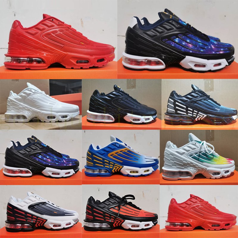 2020 New Top Quality Tuned Tn Plus 3 Mens Trainers Tn 3 Women Mens RunNinGe Shoes White Laser Blue Black Red Sports Sneakers
2020 New Top Quality Tuned Tn Plus 3 Mens Trainers Tn 3 Women Mens RunNinGe Shoes White Laser Blue Black Red Sports Sneakers