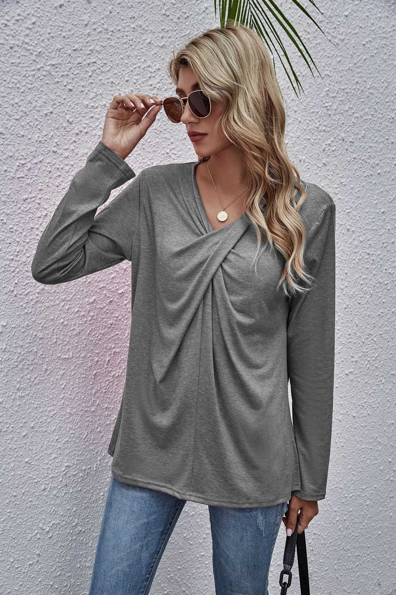 Fashion Women Streetwear T Shirt Long Sleeves Solid Color Shirts Casual Spring Autumn Ladies Tees High Quality Womens T Shirts -2XL, Black
Fashion Women Streetwear T Shirt Long Sleeves Solid Color Shirts Casual Spring Autumn Ladies Tees High Quality Womens T Shirts -2XL, Black