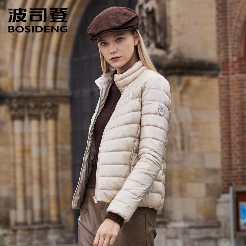 BOSIDENG new women down jacket early winter down coat ultra light stand collar warm outwear waterproof B90131010 201029