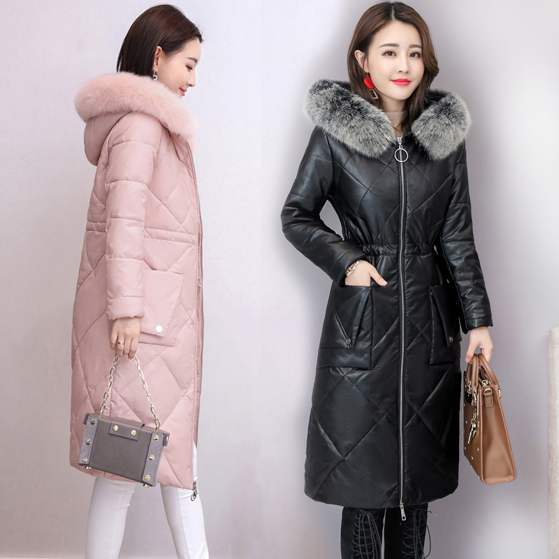 Leather Jacket Women's Winter 2020 Long Coat of Female Plutonium Pink Parkas Chaqueta Mujer Cuero Kj1051 L6s8, Black one
Leather Jacket Women's Winter 2020 Long Coat of Female Plutonium Pink Parkas Chaqueta Mujer Cuero Kj1051 L6s8, Black one