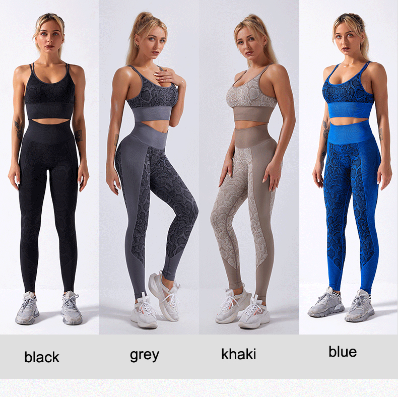 Amazon Snake Pattern Seamless Yoga Fitness Set High Waist Workout Clothing Activewear Set Yoga Wear Sports Bra Fitness Running Pants Black, Gray
Amazon Snake Pattern Seamless Yoga Fitness Set High Waist Workout Clothing Activewear Set Yoga Wear Sports Bra Fitness Running Pants Black, Gray