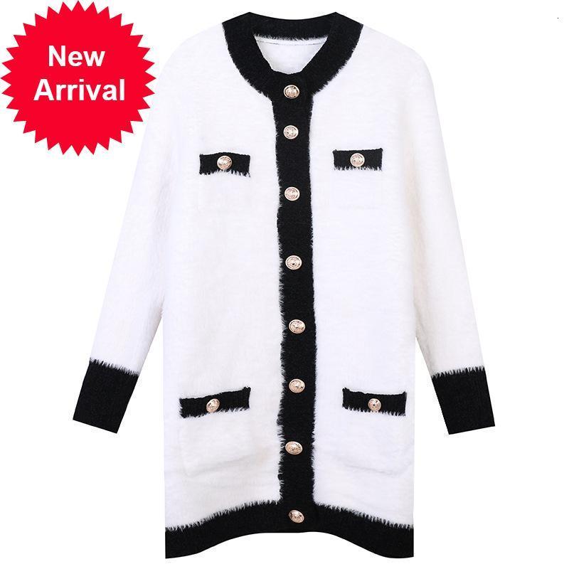 Autumn 2021 New New Contrast Striped Color Cardigan O-neck Sweater Hot Temper Thick Sleeve Long Knitted Jacket 6HOG, White
Autumn 2021 New New Contrast Striped Color Cardigan O-neck Sweater Hot Temper Thick Sleeve Long Knitted Jacket 6HOG, White