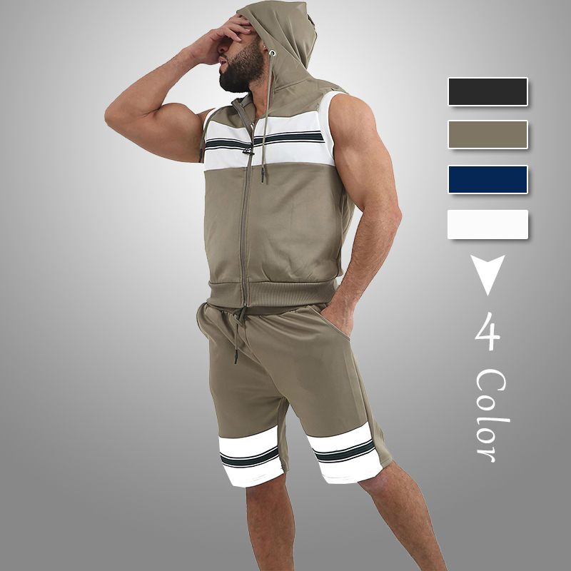 2020 Summer Short Fashion Joggers Together of Sleeveless Men with Hoods + Shorts Sports Clothes Fitness Gym Sweat Suits 7rnu, Max173 blue
2020 Summer Short Fashion Joggers Together of Sleeveless Men with Hoods + Shorts Sports Clothes Fitness Gym Sweat Suits 7rnu, Max173 blue
