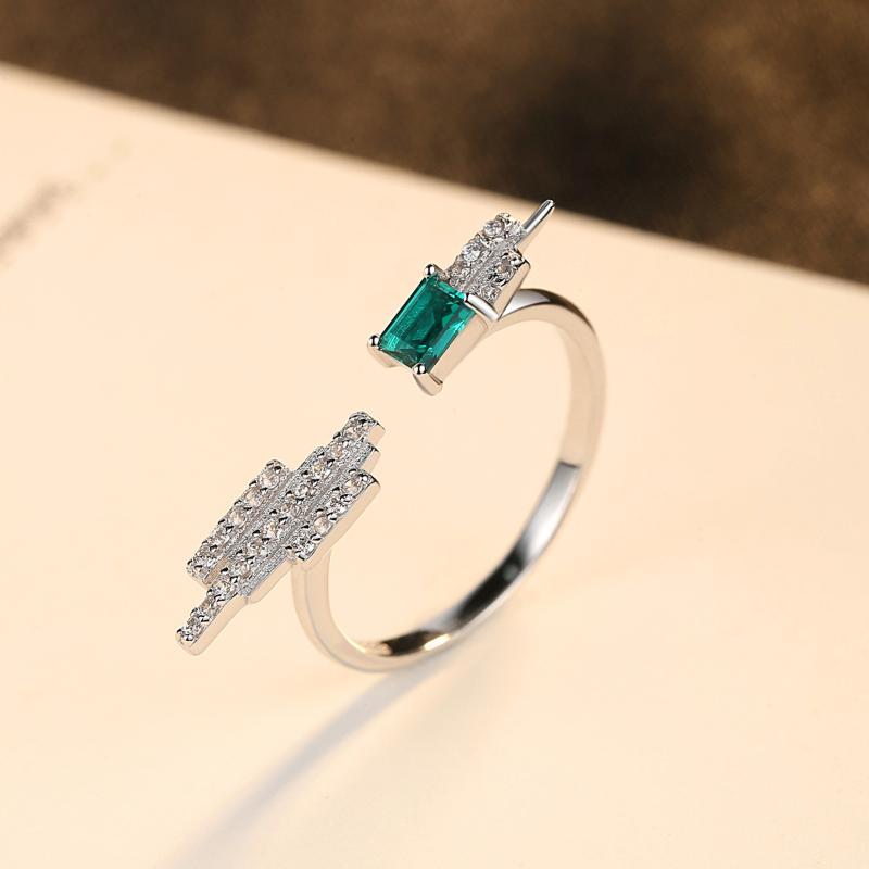 Fashion 925 Solid Sterling Silver Emerald Gemstone Wedding Engagement Diamonds Opening Ring Fine Jewelry Wholesale
Fashion 925 Solid Sterling Silver Emerald Gemstone Wedding Engagement Diamonds Opening Ring Fine Jewelry Wholesale