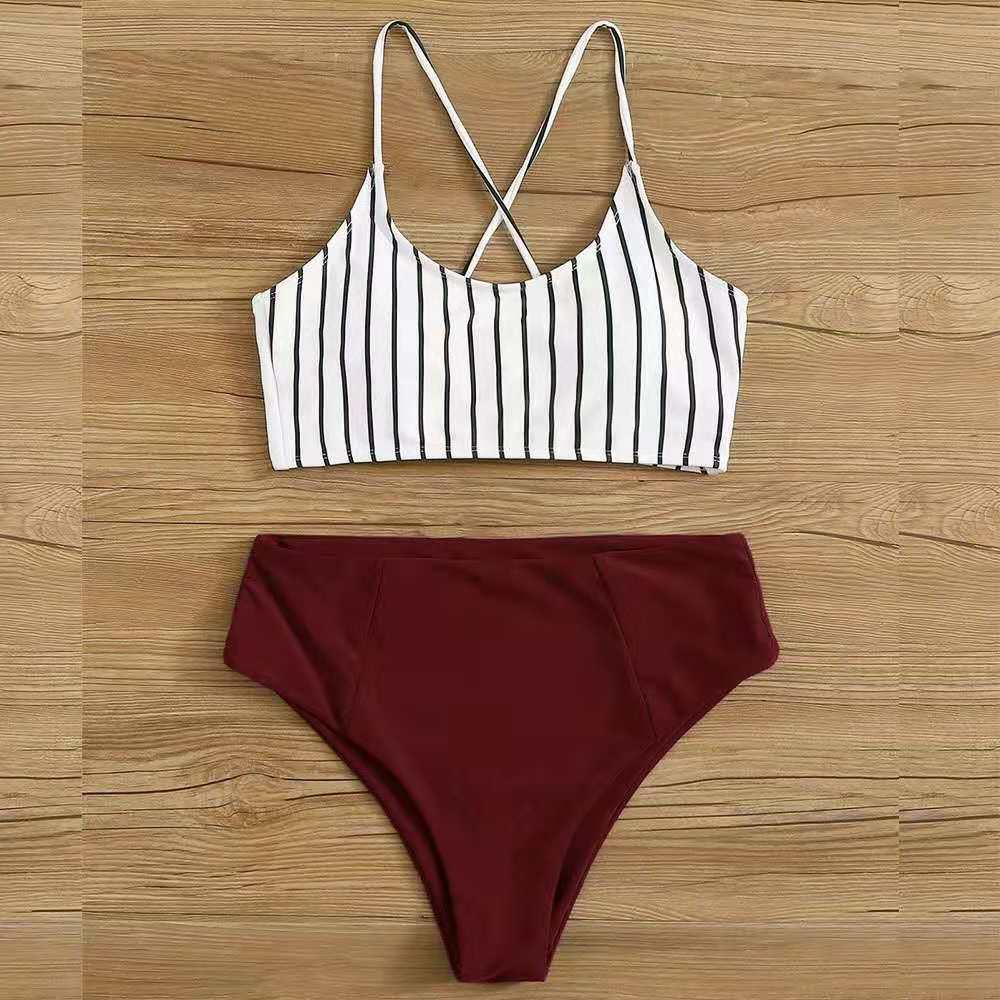 Bikini white bar print sexy high waisted swimsuit women 2020 new cross border foreign trade express bikini#wdd41
Bikini white bar print sexy high waisted swimsuit women 2020 new cross border foreign trade express bikini#wdd41