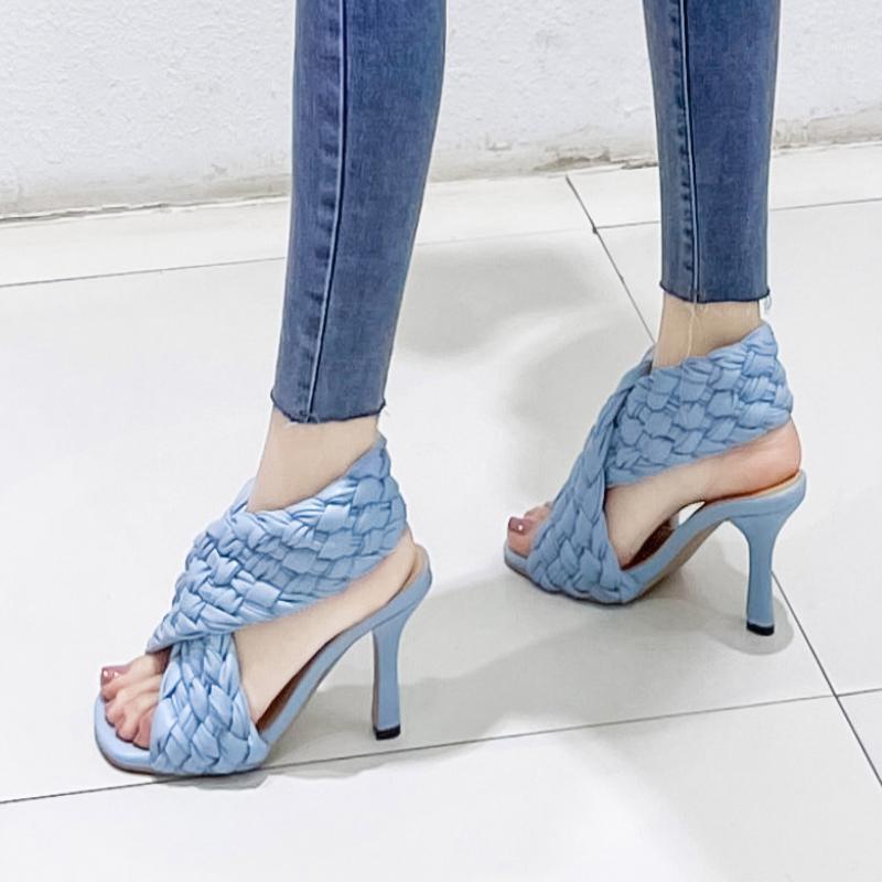 Fashion Women Weave Sandals Thin High Heels Open Toe Slip On Party Slides Black/White/Blue/Beige Casual Summer Dress Shoes Woman1
Fashion Women Weave Sandals Thin High Heels Open Toe Slip On Party Slides Black/White/Blue/Beige Casual Summer Dress Shoes Woman1