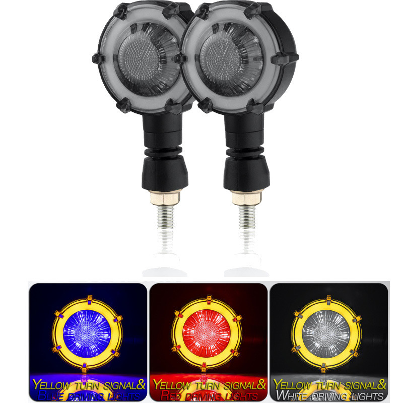 2pcs LED Motorcycle Turn Signal Lights Round Rotating Mode Bulb Modified Steering Lamp Motorcycle Accessories Flasher Light
2pcs LED Motorcycle Turn Signal Lights Round Rotating Mode Bulb Modified Steering Lamp Motorcycle Accessories Flasher Light