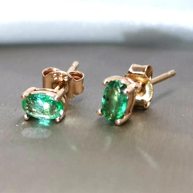 Stud 5*3mm Real Emerald Earrings Women Authentic Gemstone Jewelry Rose Gold Color Cost-effective Sterling Silver 925
Stud 5*3mm Real Emerald Earrings Women Authentic Gemstone Jewelry Rose Gold Color Cost-effective Sterling Silver 925