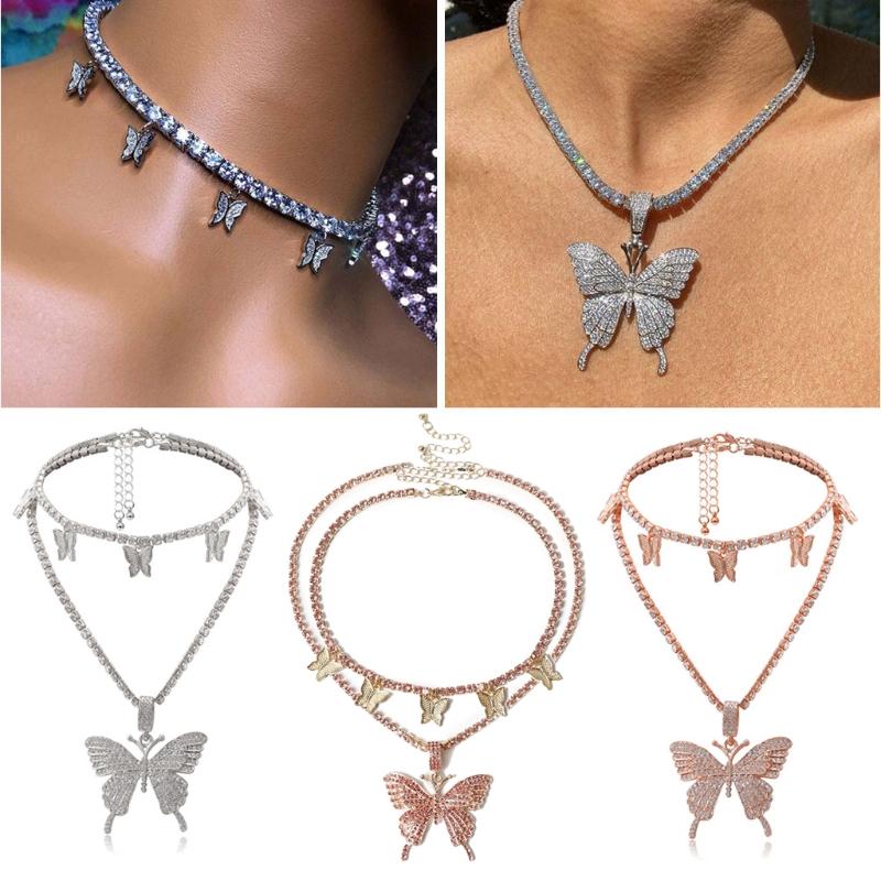 2Pcs glitter layered butterfly necklace chain rhinestone necklace set luxury female jewelry pendant modeling jewelry
2Pcs glitter layered butterfly necklace chain rhinestone necklace set luxury female jewelry pendant modeling jewelry