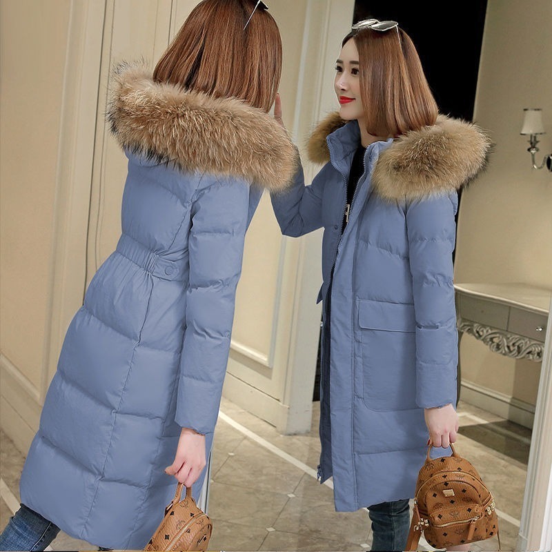 2019 Winter Down Jacket Women Ultra Light Duck Long Sleeve Down Warm Female Coat Female Hat Outwear 80 T200115