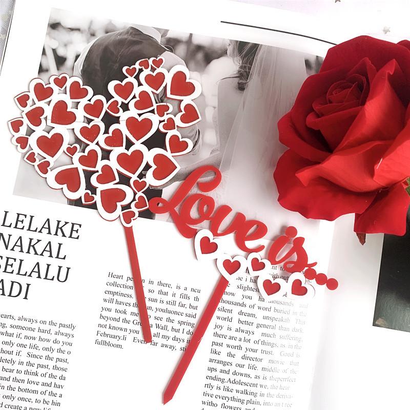 INS Valentine's day Acrylic Cake Topper Red Love Heart Wedding Cake Decorations for Valentine's day Wedding Party Supplies
INS Valentine's day Acrylic Cake Topper Red Love Heart Wedding Cake Decorations for Valentine's day Wedding Party Supplies