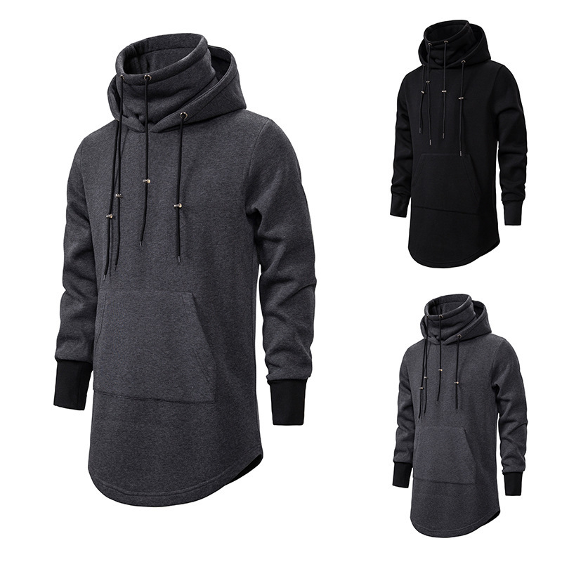 2020 New Men Slim Long section High collar Hooded Sweatshirt Man Extend Curved hem Solid black Cotton Casual Pullover Hoodies kg-164, Dark gray
2020 New Men Slim Long section High collar Hooded Sweatshirt Man Extend Curved hem Solid black Cotton Casual Pullover Hoodies kg-164, Dark gray