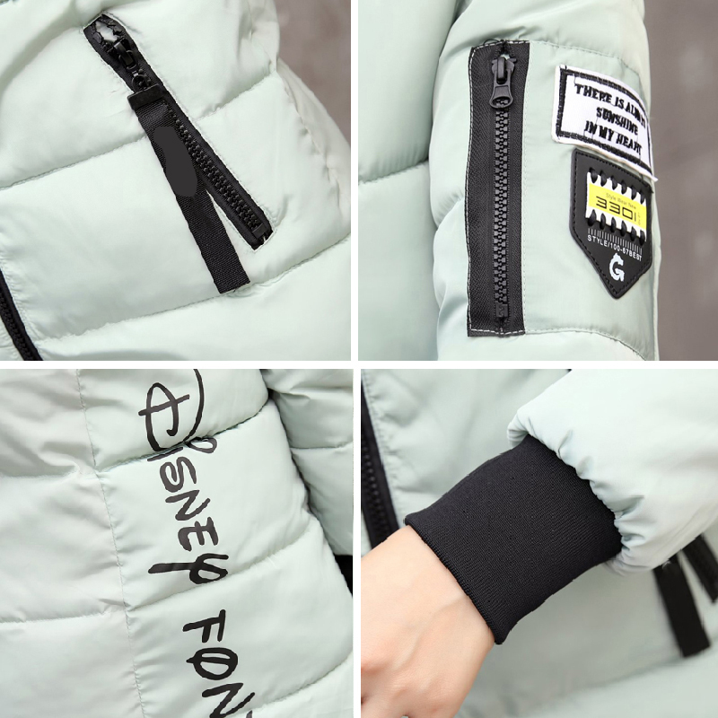 Womens Winter Jacket With Fur Collar Long Parka Outwear Warm Hooded Coat For B4