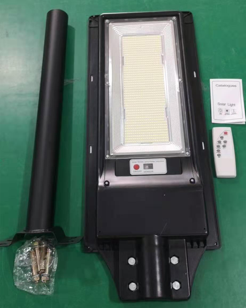 300W 600W Solar Street Lamp Outdoor Lighting Radar Sensor Road Light with pole remote control 492led 966led