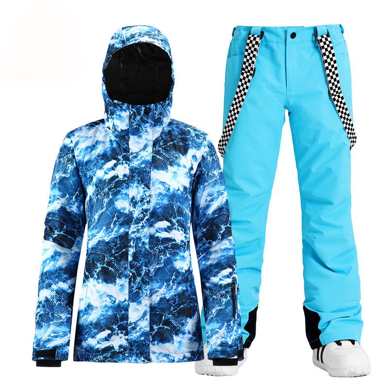 Sea Blue Women's Snow Suit Wear Outdoor Sports Costumes Waterproof Windproof Snowboard Ski Clothing Sets Jacket + Belt Pant Girl, Picture pant
Sea Blue Women's Snow Suit Wear Outdoor Sports Costumes Waterproof Windproof Snowboard Ski Clothing Sets Jacket + Belt Pant Girl, Picture pant