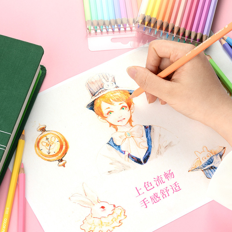Marco 12/24 Macaron Series Pastel Colors Non-toxic Color Pencil lapis de cor Professional Colored Pencils for School Supplies 201223