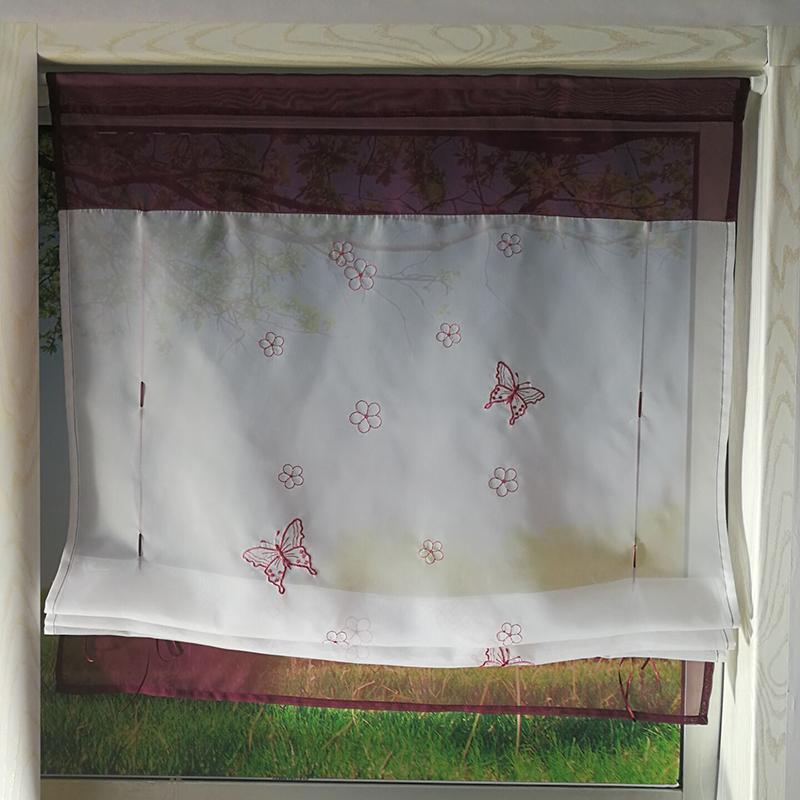 Embroidered kitchen curtain short roman blinds liftable butterfly tulle fabrics sheer panel door curtains window treatment voile, Purple
Embroidered kitchen curtain short roman blinds liftable butterfly tulle fabrics sheer panel door curtains window treatment voile, Purple