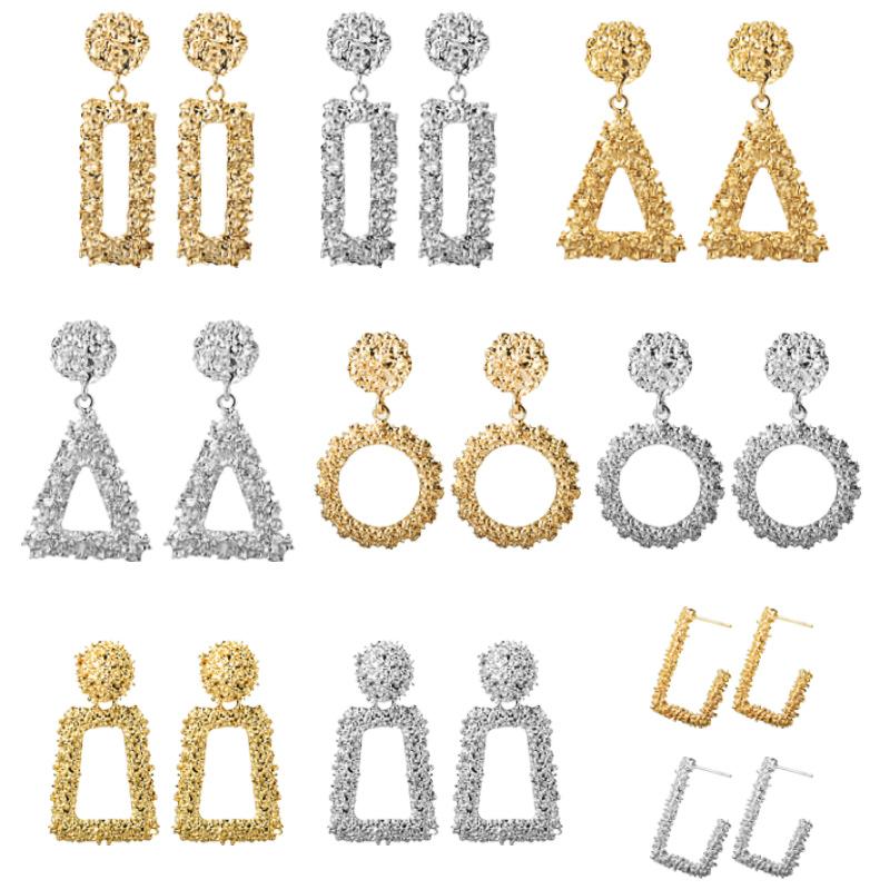 POXAM Vintage Luxury Geometric Metal Gold Silver Color Drop Dangle Earrings 2021 for Women Fashion Jewelry Ear Hanging Earring
POXAM Vintage Luxury Geometric Metal Gold Silver Color Drop Dangle Earrings 2021 for Women Fashion Jewelry Ear Hanging Earring
