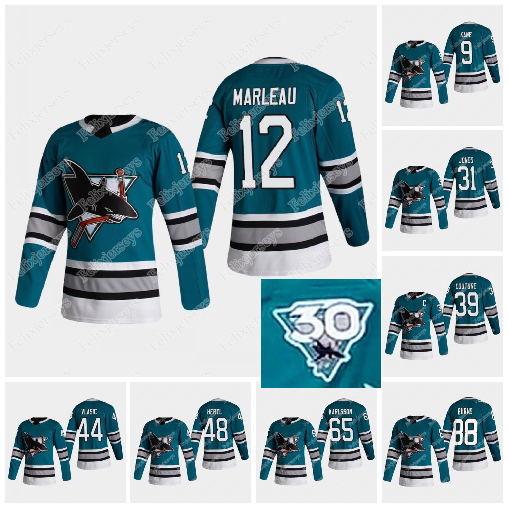 San Jose Sharks Teal 30th Anniversary Jersey Patrick Marleau Logan Couture Brent Burns Erik Karlsson Brent Burns Evander Kane Jones Hertl, Reverse retro jersey mens s-xxxl
San Jose Sharks Teal 30th Anniversary Jersey Patrick Marleau Logan Couture Brent Burns Erik Karlsson Brent Burns Evander Kane Jones Hertl, Reverse retro jersey mens s-xxxl