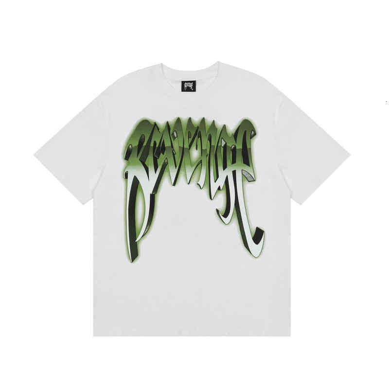 Spring 2022 and Summer Men's Women's Couple's Letter Revenge Printed Skull Short Sleeve T-shirt