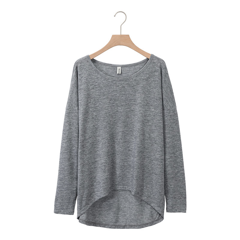 Plus Size Women O-neck cotton long sleeve female blouse workout Loose Autumn Tee High quality very soft Tops M30396 201125