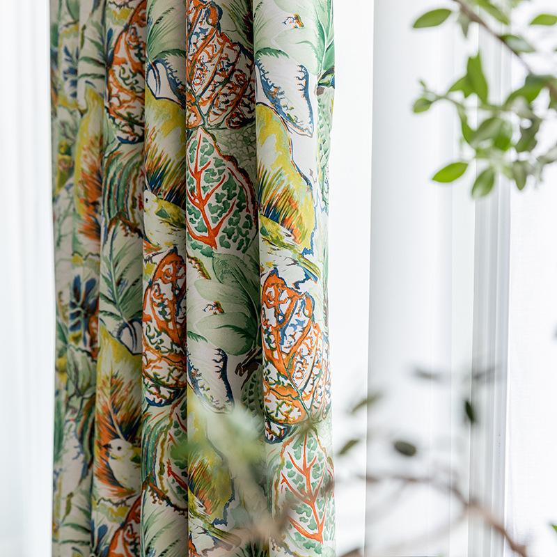 American Printed leaf curtains for living room bedroom window rustic vintage Green curtain ready made
American Printed leaf curtains for living room bedroom window rustic vintage Green curtain ready made
