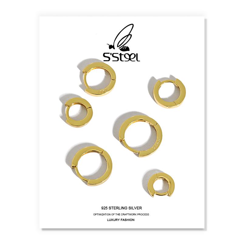 S'STEEL Minimalist Earrings 925 Sterling Silver Hoop Earring For Women Korean Geometric Trendy Earings Ohrringe Silber Jewelry
S'STEEL Minimalist Earrings 925 Sterling Silver Hoop Earring For Women Korean Geometric Trendy Earings Ohrringe Silber Jewelry