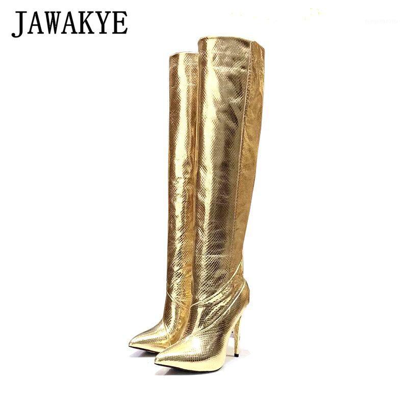 2020 New Gold Black Genuine Leather Knee high Boots for Women Pointy toe High heels party Shoes Winter Long Boots Knight1
2020 New Gold Black Genuine Leather Knee high Boots for Women Pointy toe High heels party Shoes Winter Long Boots Knight1