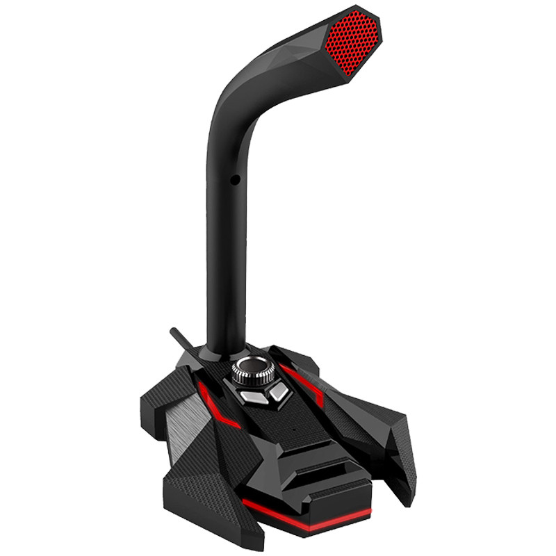 Dynamic Wired Microphone USB Studio Gaming 360 Omnidirectionnel PC Microphone for Computer Desktop Professional Dual Mic LED