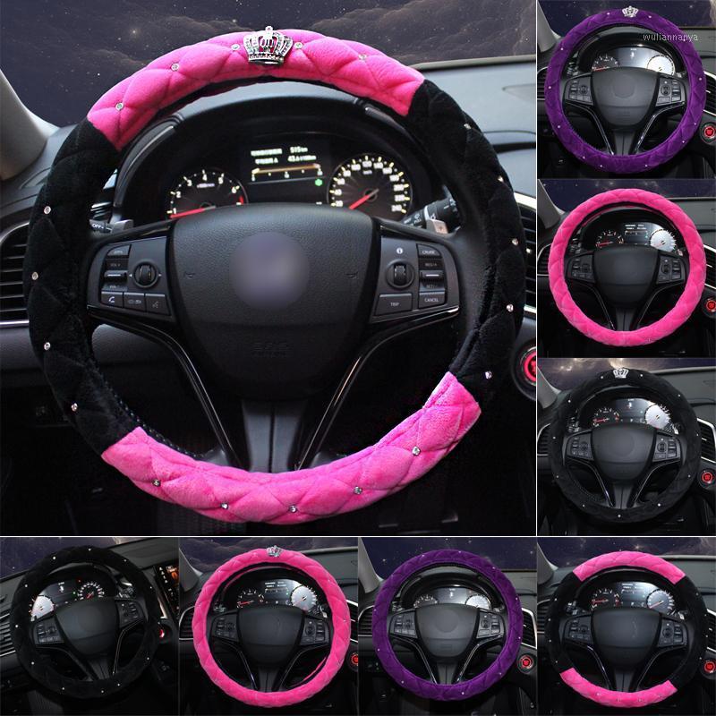 Luxury Diamond Crown Plush Car Steering Wheel Covers Bling Crystal Auto Handle Cover Interior Car Accessories for Girls Women1
Luxury Diamond Crown Plush Car Steering Wheel Covers Bling Crystal Auto Handle Cover Interior Car Accessories for Girls Women1