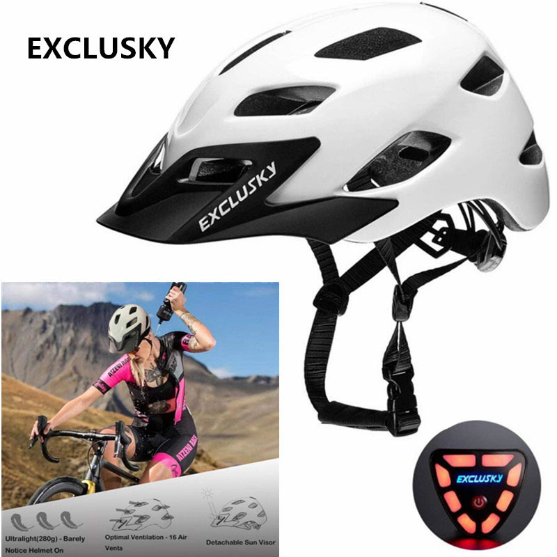 EXCLUSKY Mtb Cycling Helmet City Helmet Bike With Led Light USB charging Size 56~61cm Bicycle Equipment Outdoor Sport Cap E Q0120
EXCLUSKY Mtb Cycling Helmet City Helmet Bike With Led Light USB charging Size 56~61cm Bicycle Equipment Outdoor Sport Cap E Q0120