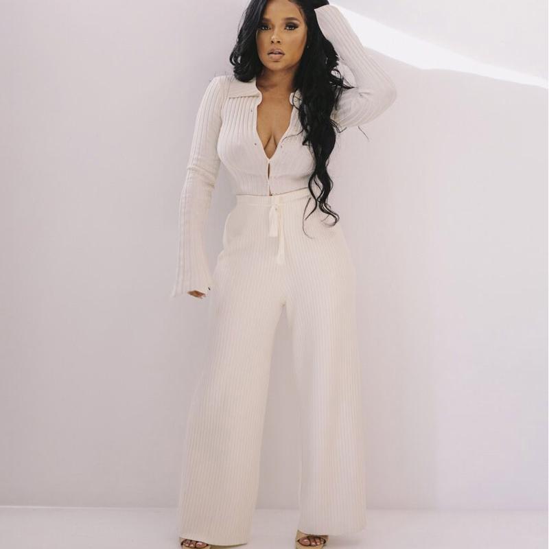 Sexy Women' 2 Piece Set Fashion Flare Sleeve Button Solid Colors Long Sleeve Knitted Tops Wide Leg Pants Casual Club Suit#g3, Khaki
Sexy Women' 2 Piece Set Fashion Flare Sleeve Button Solid Colors Long Sleeve Knitted Tops Wide Leg Pants Casual Club Suit#g3, Khaki