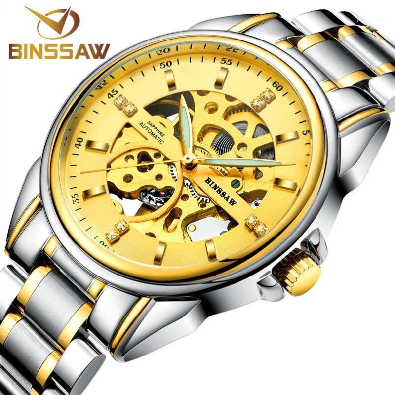 BINSSAW Original Stainless Steel Fashion Men Clock Automatic Mechanical Waterproof Skeleton Business Sports Watch1, 01
BINSSAW Original Stainless Steel Fashion Men Clock Automatic Mechanical Waterproof Skeleton Business Sports Watch1, 01