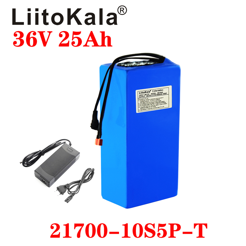 LiitoKala 36V 25ah 21700 10S5P Electric Bicycle Battery 36V 25AH 1000W Lithium Battery Built-in 20A BMS Electric Bikes Motor 
LiitoKala 36V 25ah 21700 10S5P Electric Bicycle Battery 36V 25AH 1000W Lithium Battery Built-in 20A BMS Electric Bikes Motor