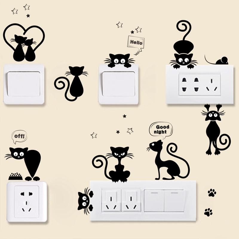 Cartoon Cat Light Switch Phone Wall Stickers for Kids Rooms Diy Home Decoration Animals Wall Decals PVC Mural Art
Cartoon Cat Light Switch Phone Wall Stickers for Kids Rooms Diy Home Decoration Animals Wall Decals PVC Mural Art