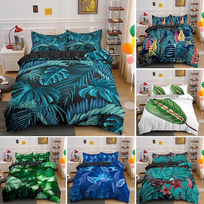 Tropical Leaves Bedding Set Plants Quilt Duvet Cover Queen King Size And Pillowcase Bedclothes For Bedroom, Bss1605
Tropical Leaves Bedding Set Plants Quilt Duvet Cover Queen King Size And Pillowcase Bedclothes For Bedroom, Bss1605