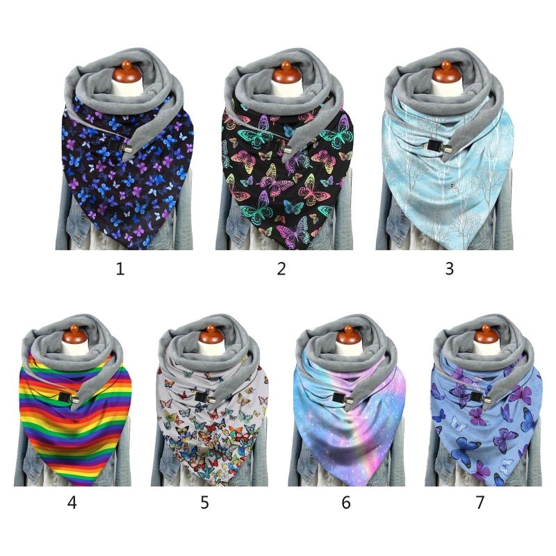Women Winter Thicken Warm Large Scarf Butterfly Rainbow Stripes Print Neck Warmer Snood with Clip Thermal Blanket Shawl
Women Winter Thicken Warm Large Scarf Butterfly Rainbow Stripes Print Neck Warmer Snood with Clip Thermal Blanket Shawl