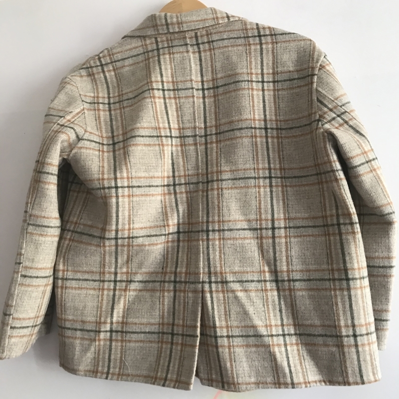 Autumn Winter Women Casual Plaid Wool Jacket and Coat 201216