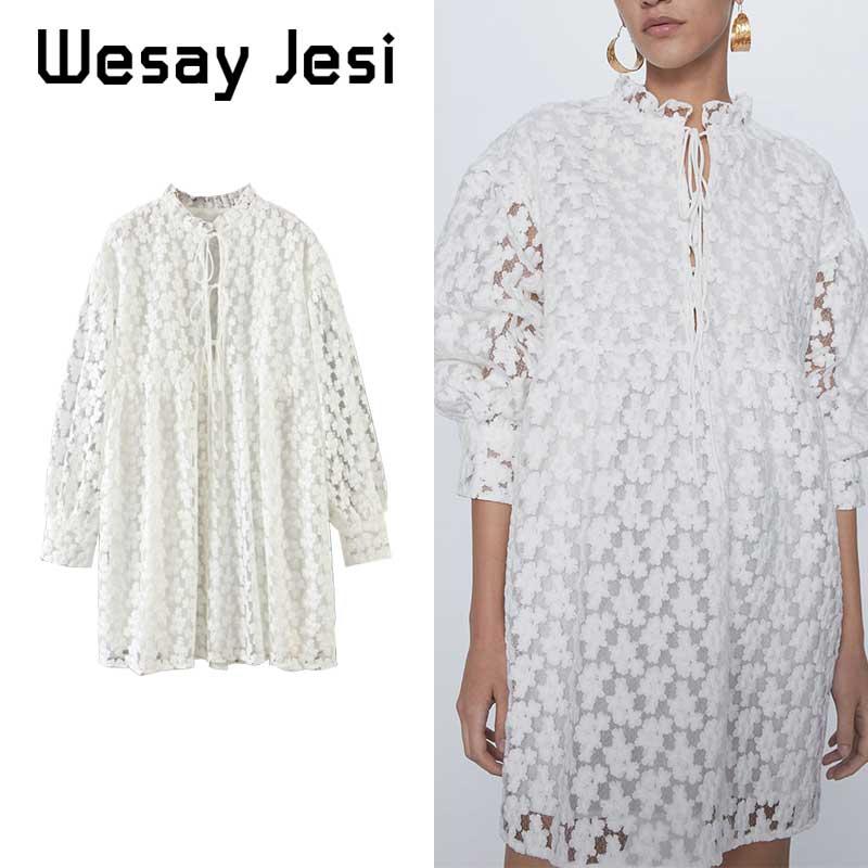 Simple Women dress Embroidery lace long sleeve sexy O-neck summer women vestidos de fiesta de noche vestidos mini party dress, White
Simple Women dress Embroidery lace long sleeve sexy O-neck summer women vestidos de fiesta de noche vestidos mini party dress, White