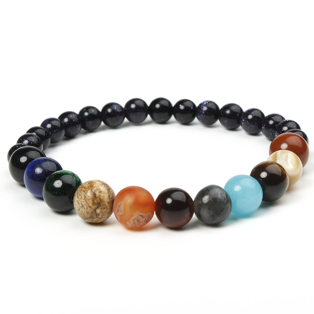 High Quality Night Sky Starlight Galaxy Natural Stone Strands Bracelet Beads Bracelets