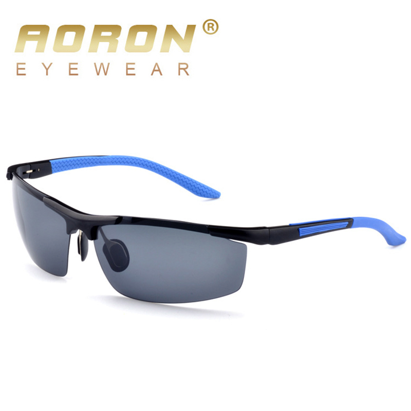 AORON Men Polarized Sunglasses Classic Sports Driving Mirror Glasses Aluminum UV400 Sun Glasses A8530