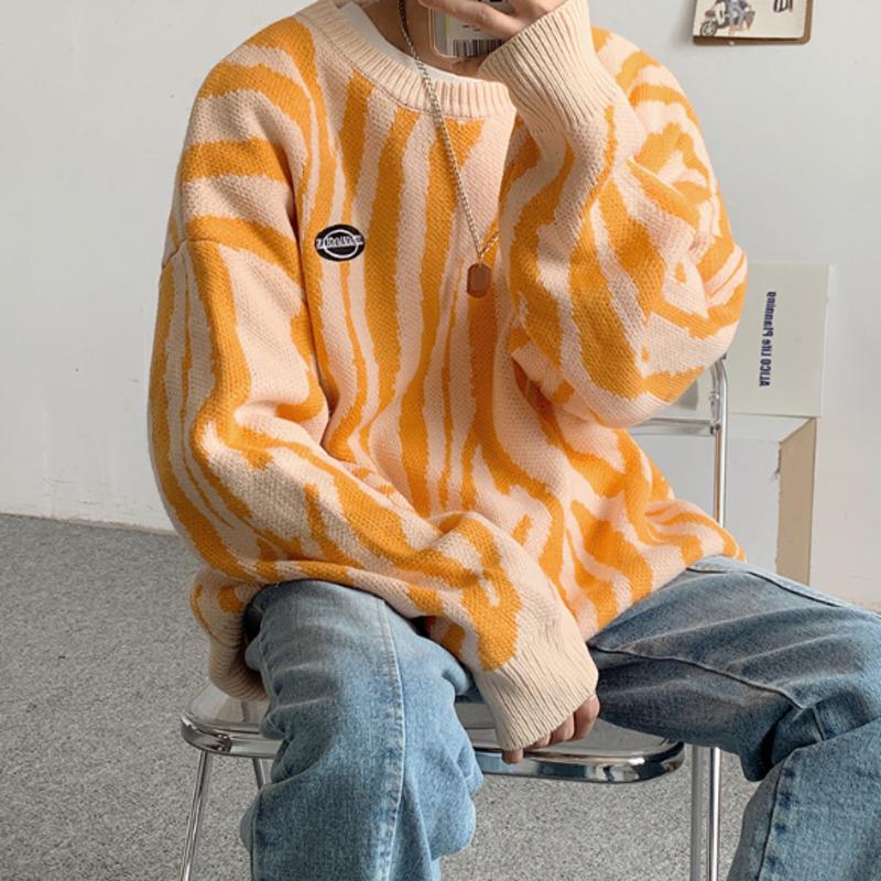 Autumn Winter Men's Sweater personalized Stripe Loose Fashion Casual Atmosphere Crew O-Neck Sweater Coat trend Oversize Clothes, Black
Autumn Winter Men's Sweater personalized Stripe Loose Fashion Casual Atmosphere Crew O-Neck Sweater Coat trend Oversize Clothes, Black