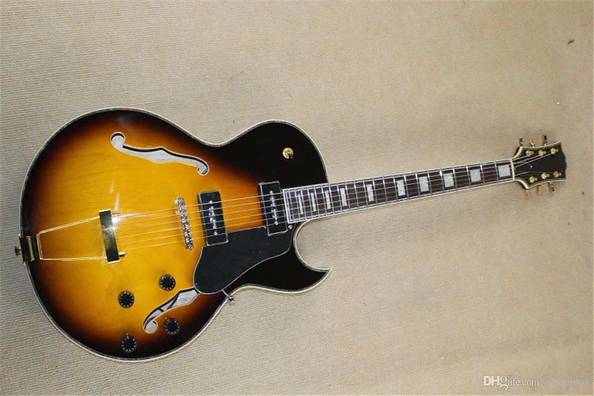 Free shipping Top Quality Vintage Burst F-Hole half hollow body P90 pick-up ES225 jazz electric Guitar
Free shipping Top Quality Vintage Burst F-Hole half hollow body P90 pick-up ES225 jazz electric Guitar